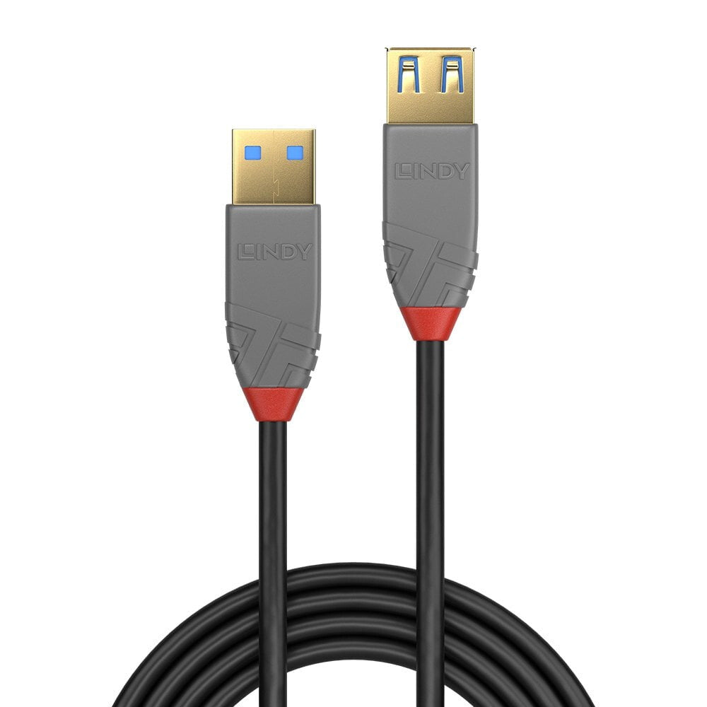 Lindy 1m USB 3.2 Type A Extension Cable, 5Gbps, Anthra Line