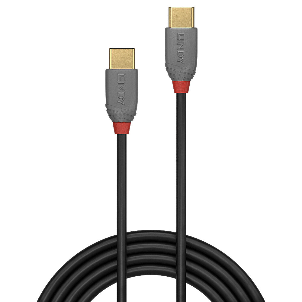 Lindy 0.5m USB 2.0 Type C to C Cable, Anthra Line