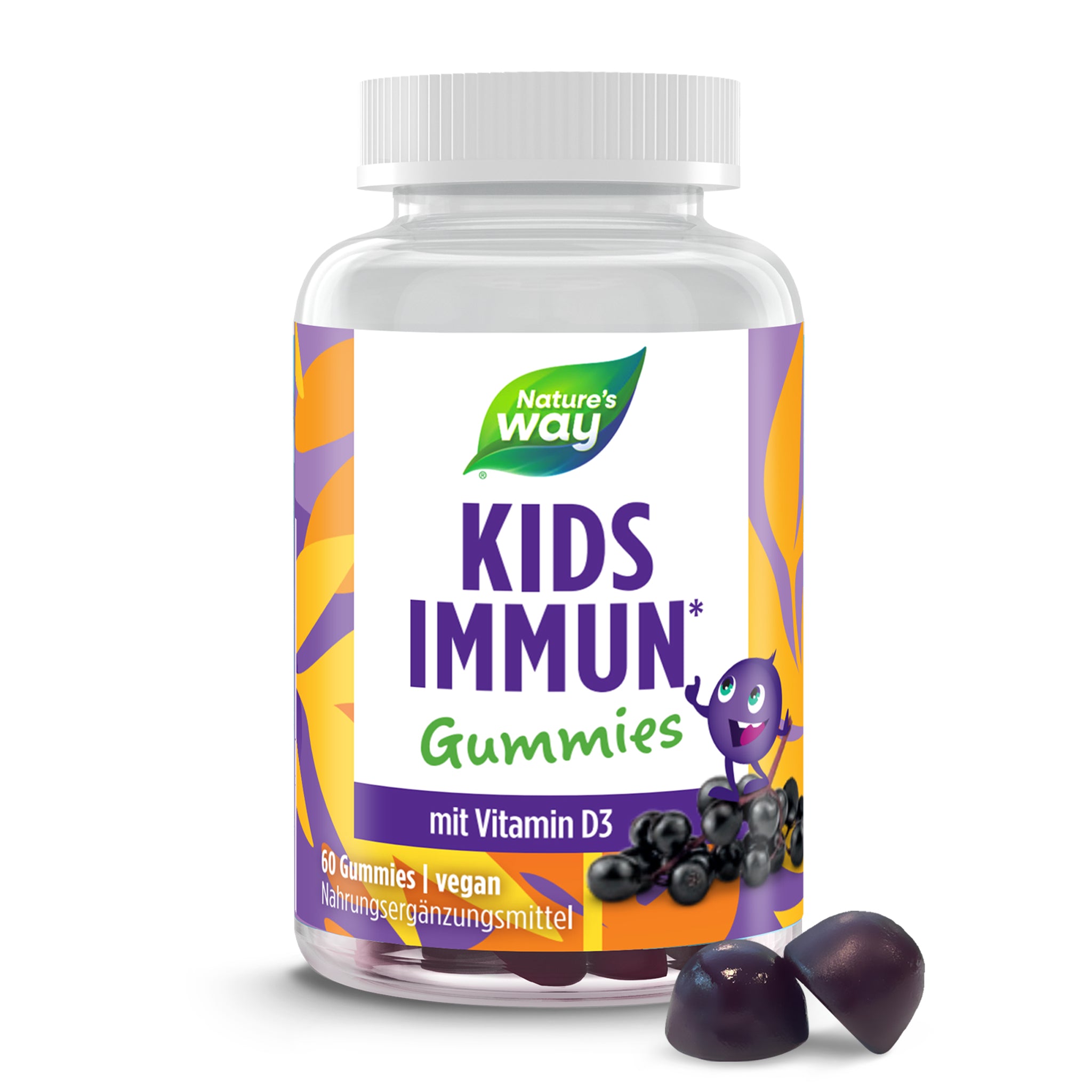 Kids Immun Gummies – Vitamin D3, Holunderbeer-Geschmack
