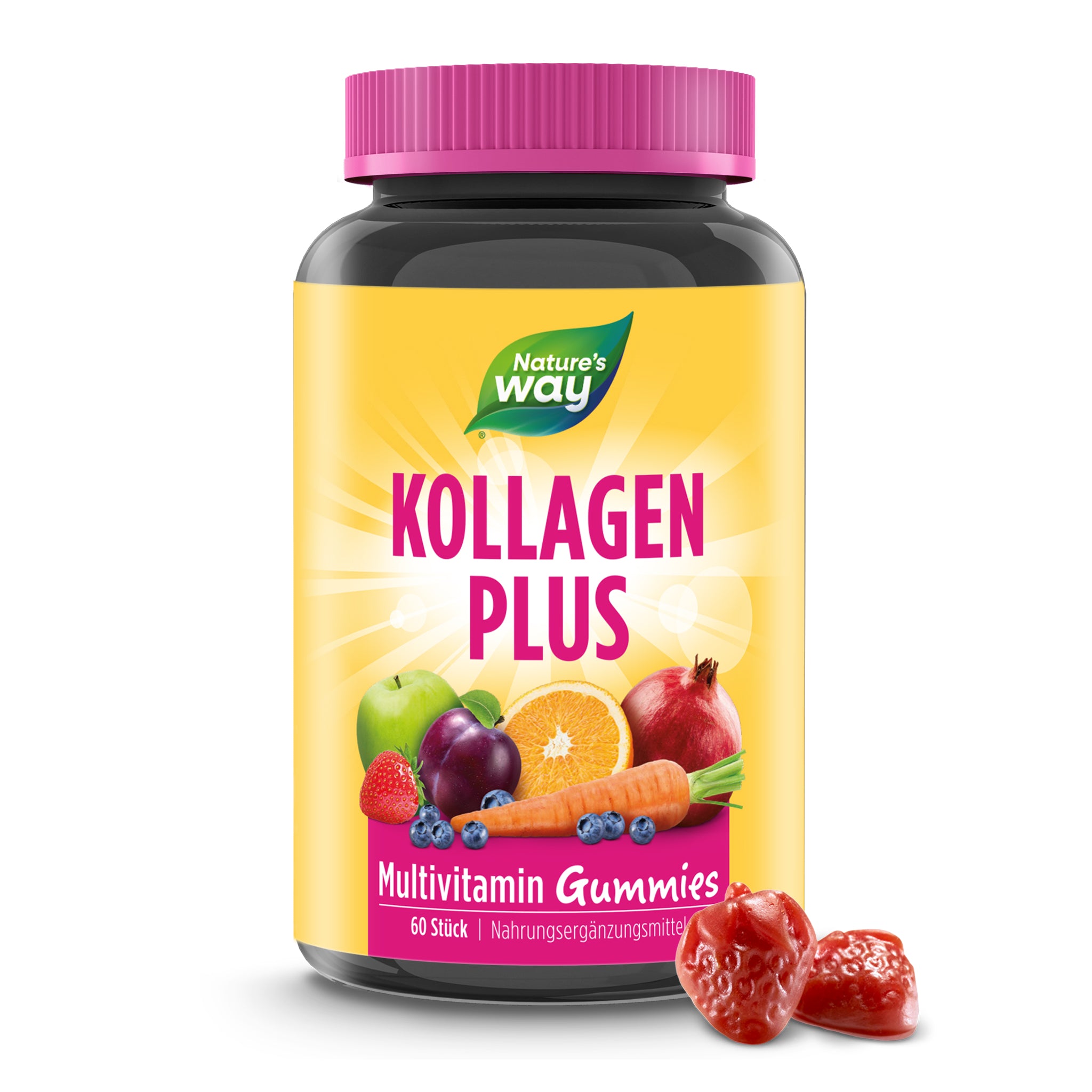 Kollagen Gummies – 255 mg Kollagenpeptide & Vitamin C, Erdbeer-Geschmack