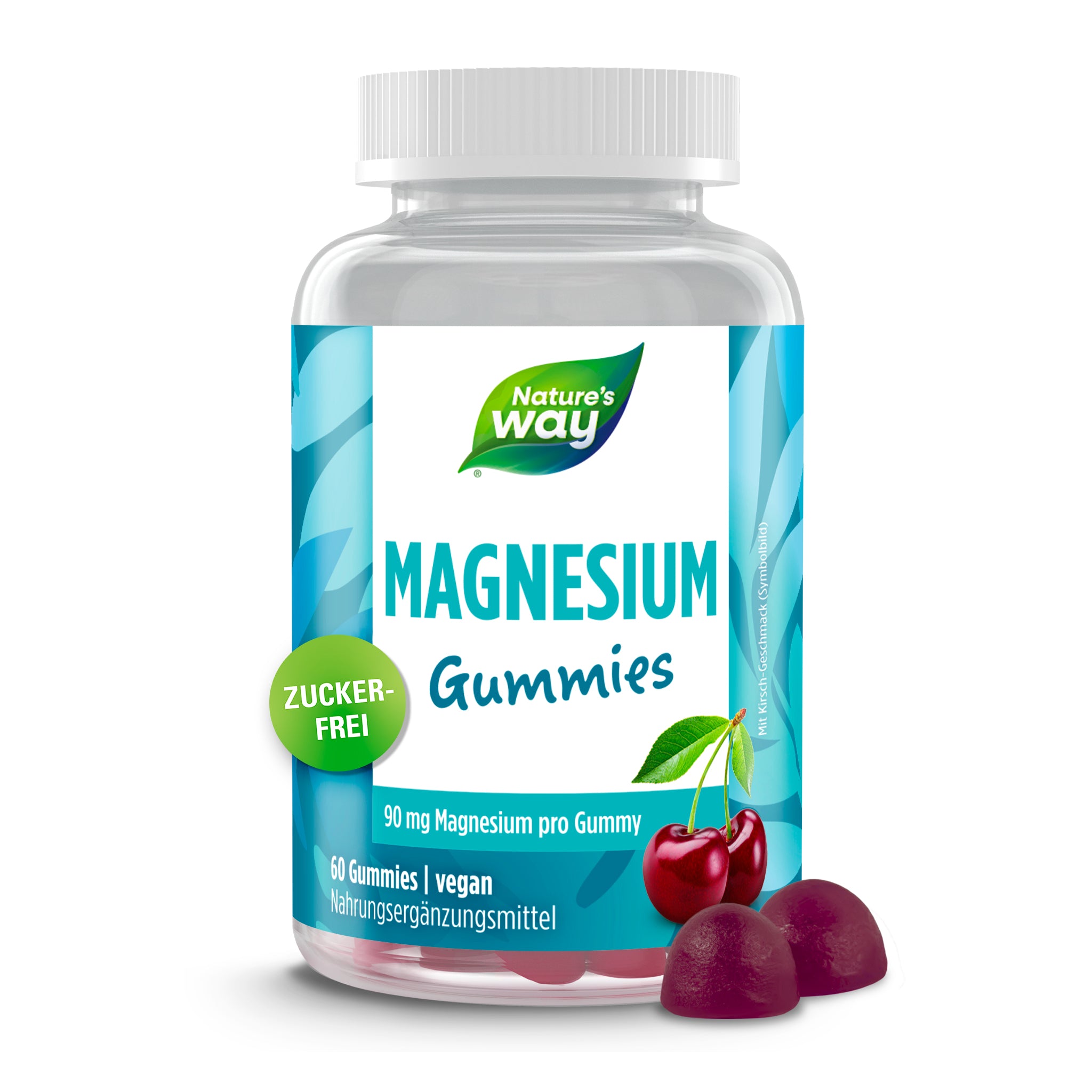 Zuckerfreie Magnesium Gummies – 180 mg Magnesiumcitrat, Kirsch-Geschmack