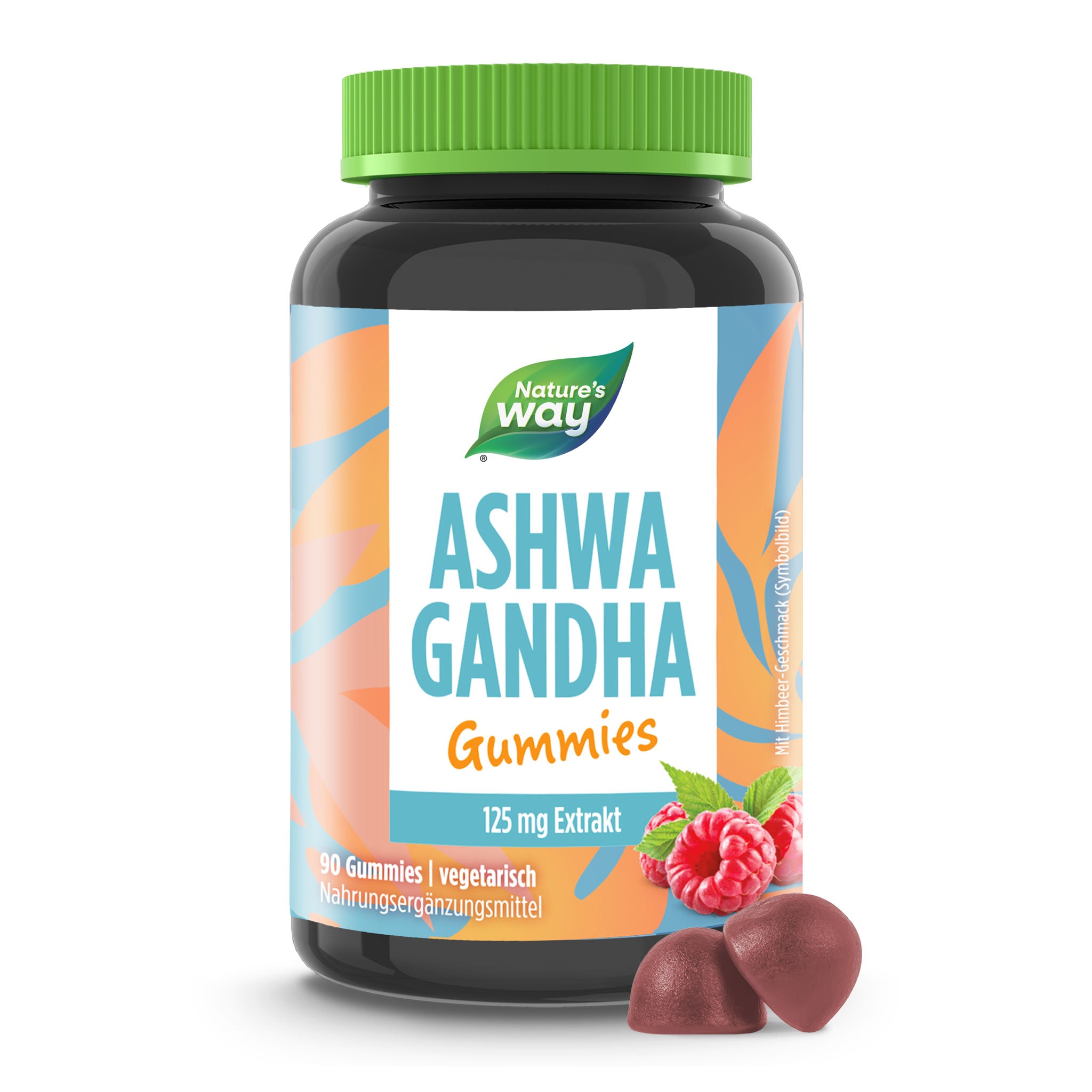 Ashwagandha Gummies – 125 mg Extrakt, Himbeer-Geschmack