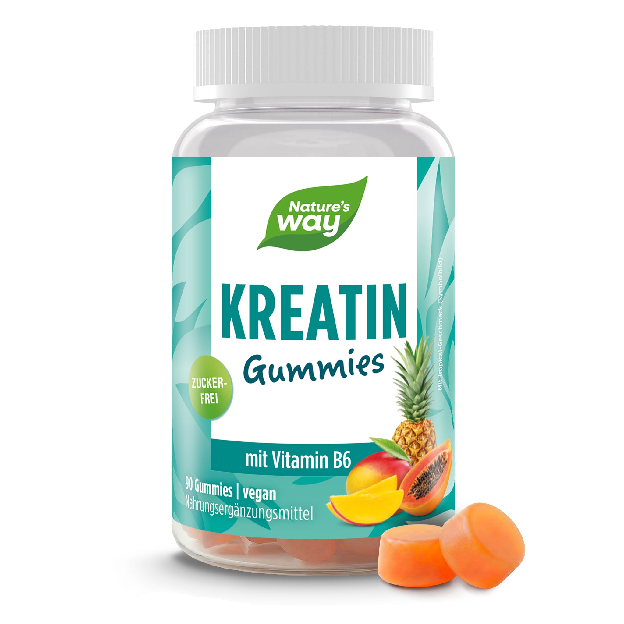 Kreatin Gummies – 3000 mg Kreatin & Vitamin B6, Tropical-Geschmack