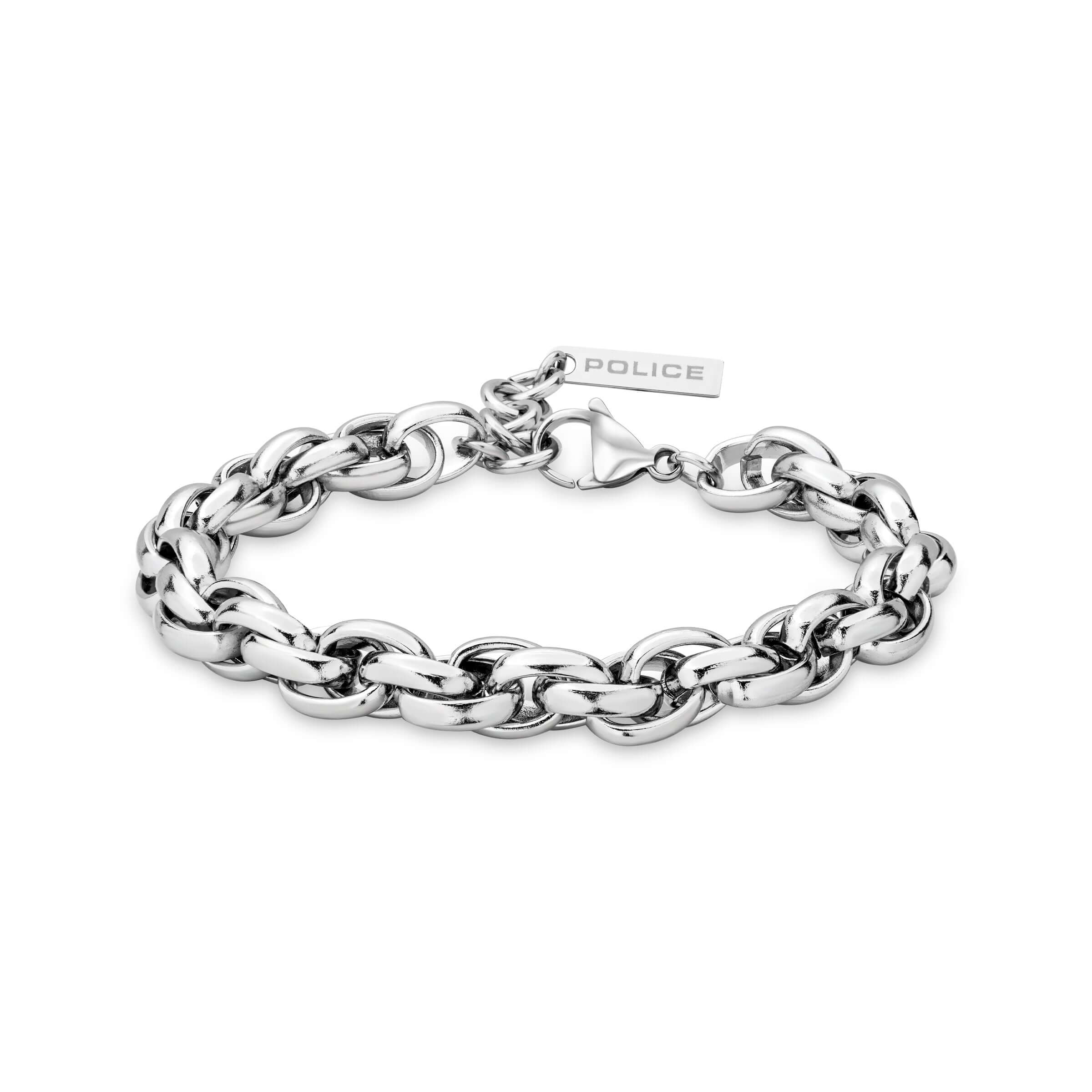 Police Herren Armband Edelstahl Silber 21 cm Kette Herrenarmband Silberkette Schmuck Kette Armband Herren