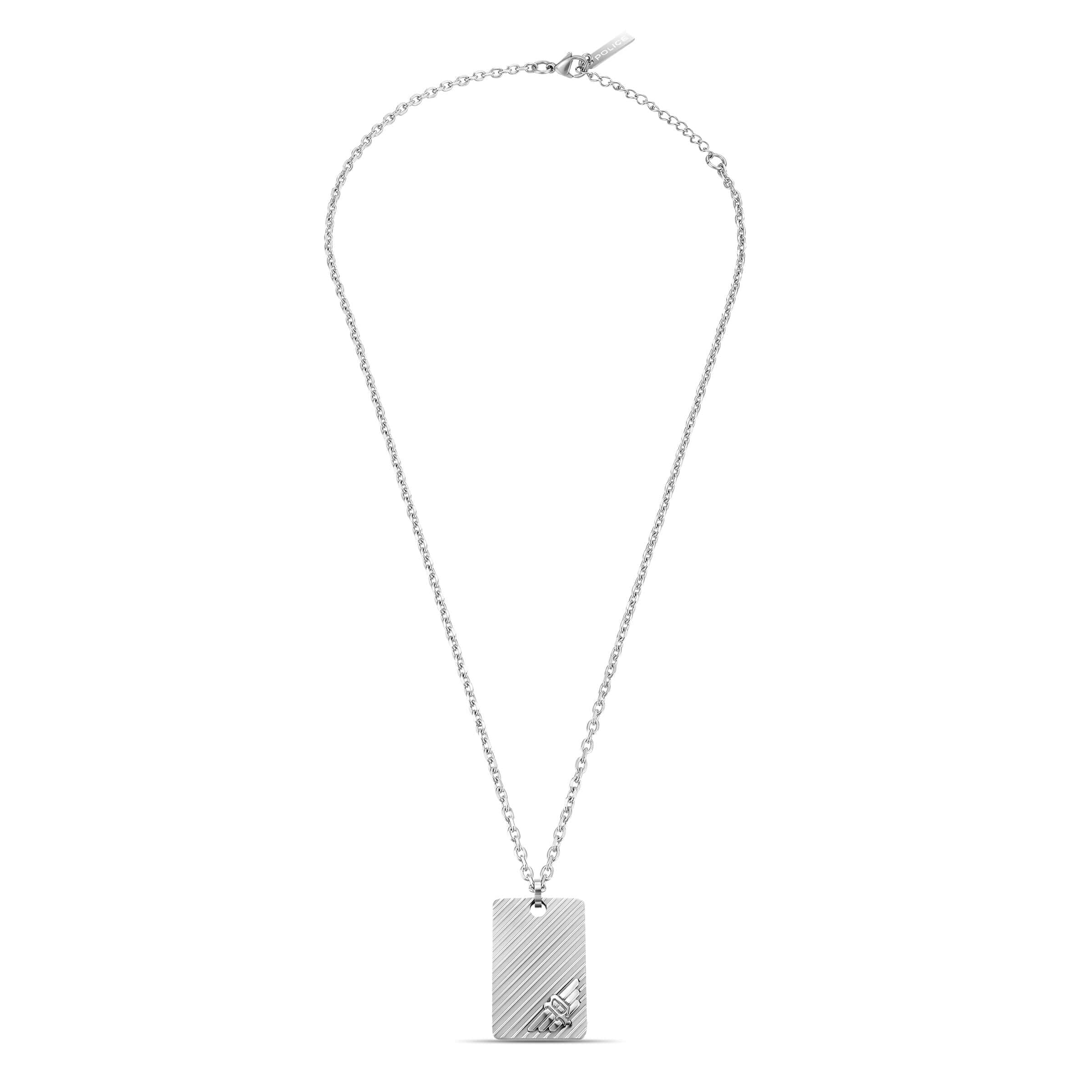 Police Herren Kette Halskette Silber Edelstahl Herrenkette mit Anhänger Halskette Silber Kette Anhänger