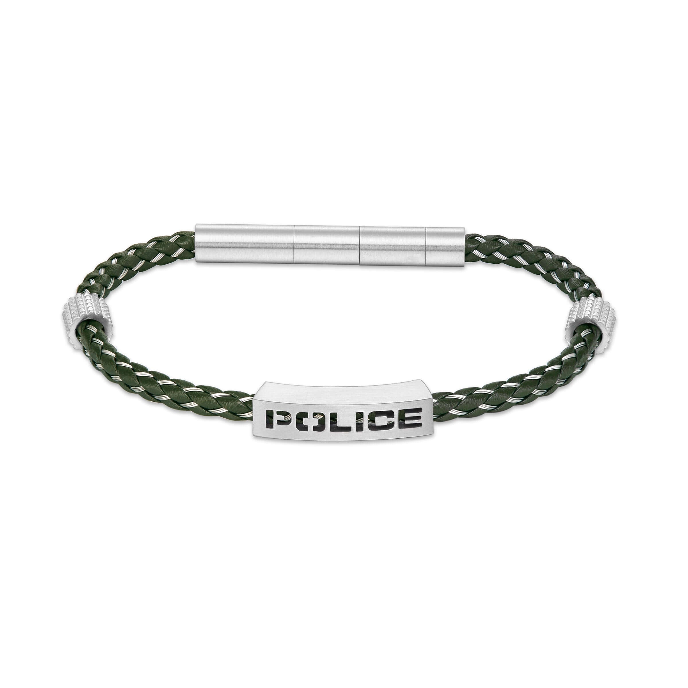Police Herren Armband Leder Edelstahl Grün Herrenarmband Lederarmband Lederband Armbänder Herren Lederband Armband Herren