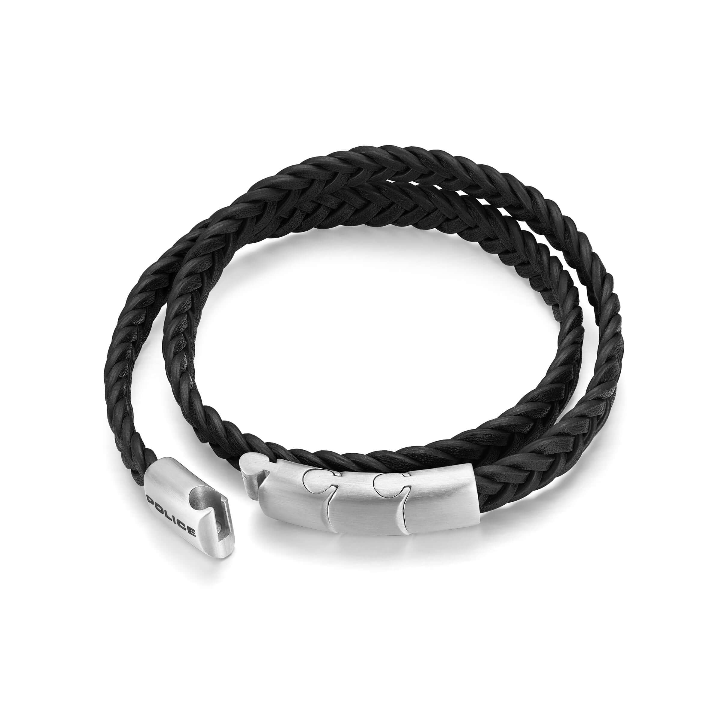 Police Herren Armband Leder Schwarz - Schmuck Herren Lederarmband Armband Männer Armband Leder Lederarmband Herren Armband Leder schwarz