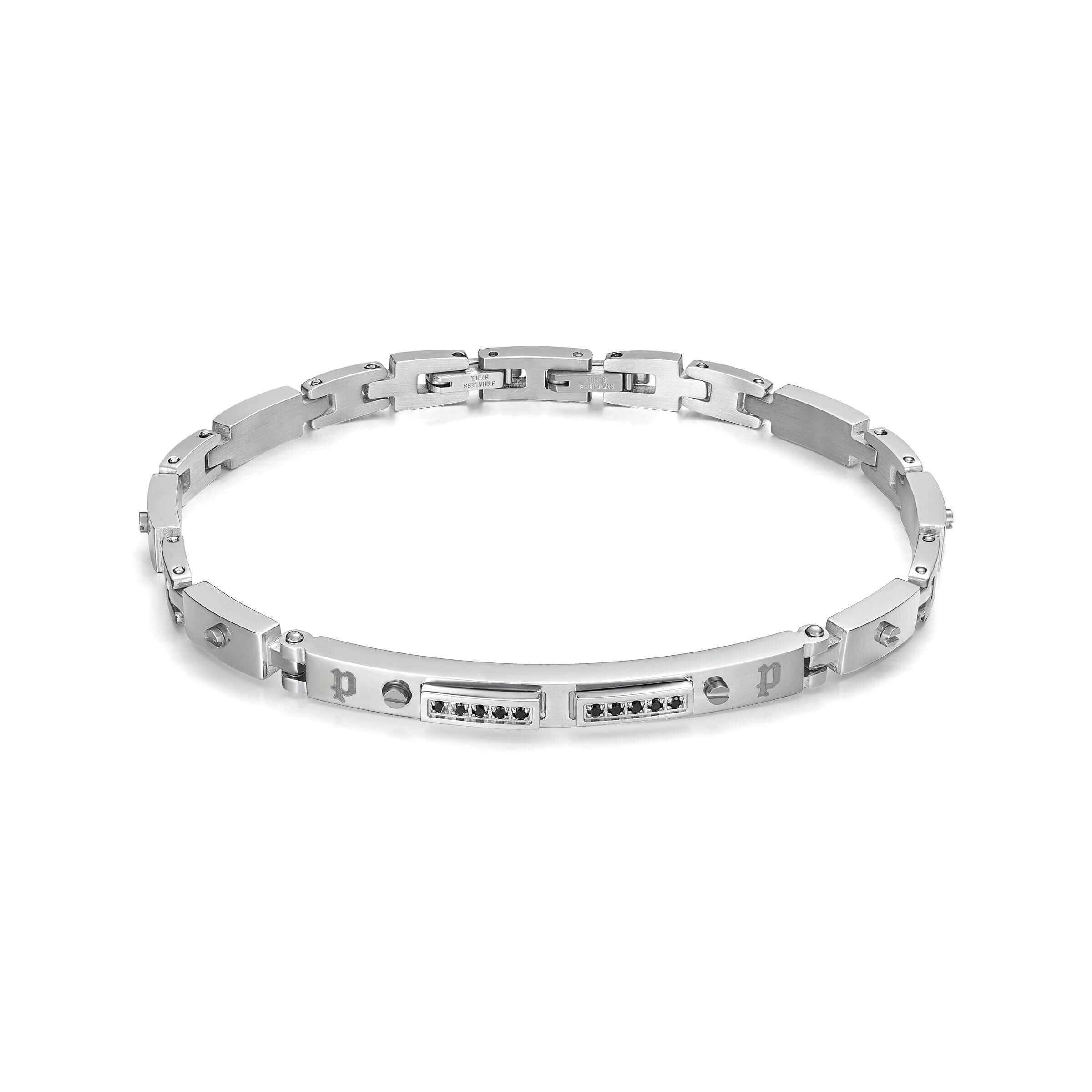 Police Herren Armband Edelstahl Silber 21 cm Kette Herrenarmband Stahl Schmuck Herrenkette Silberkette