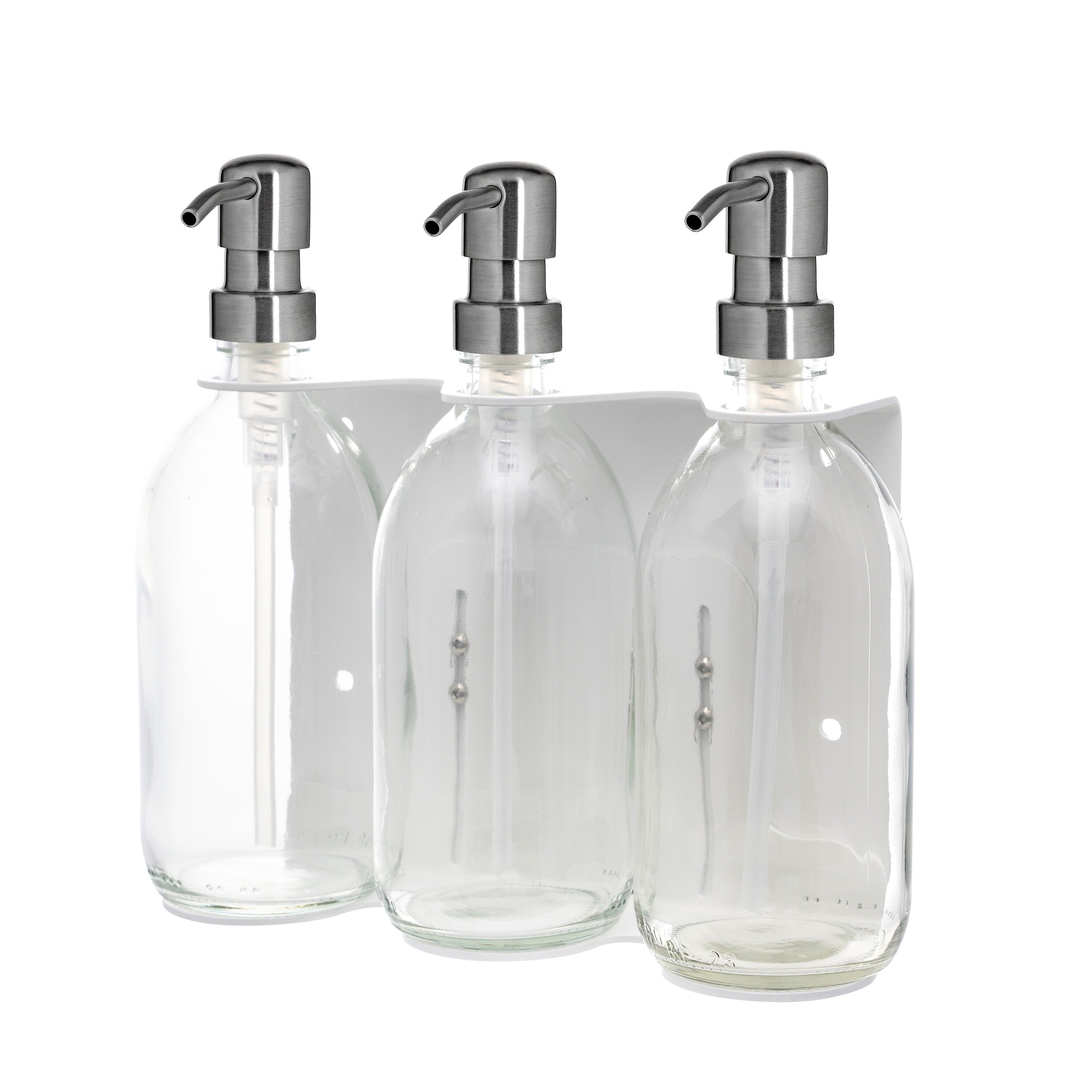 Seifenspender Weiß Wandmontage mit drei