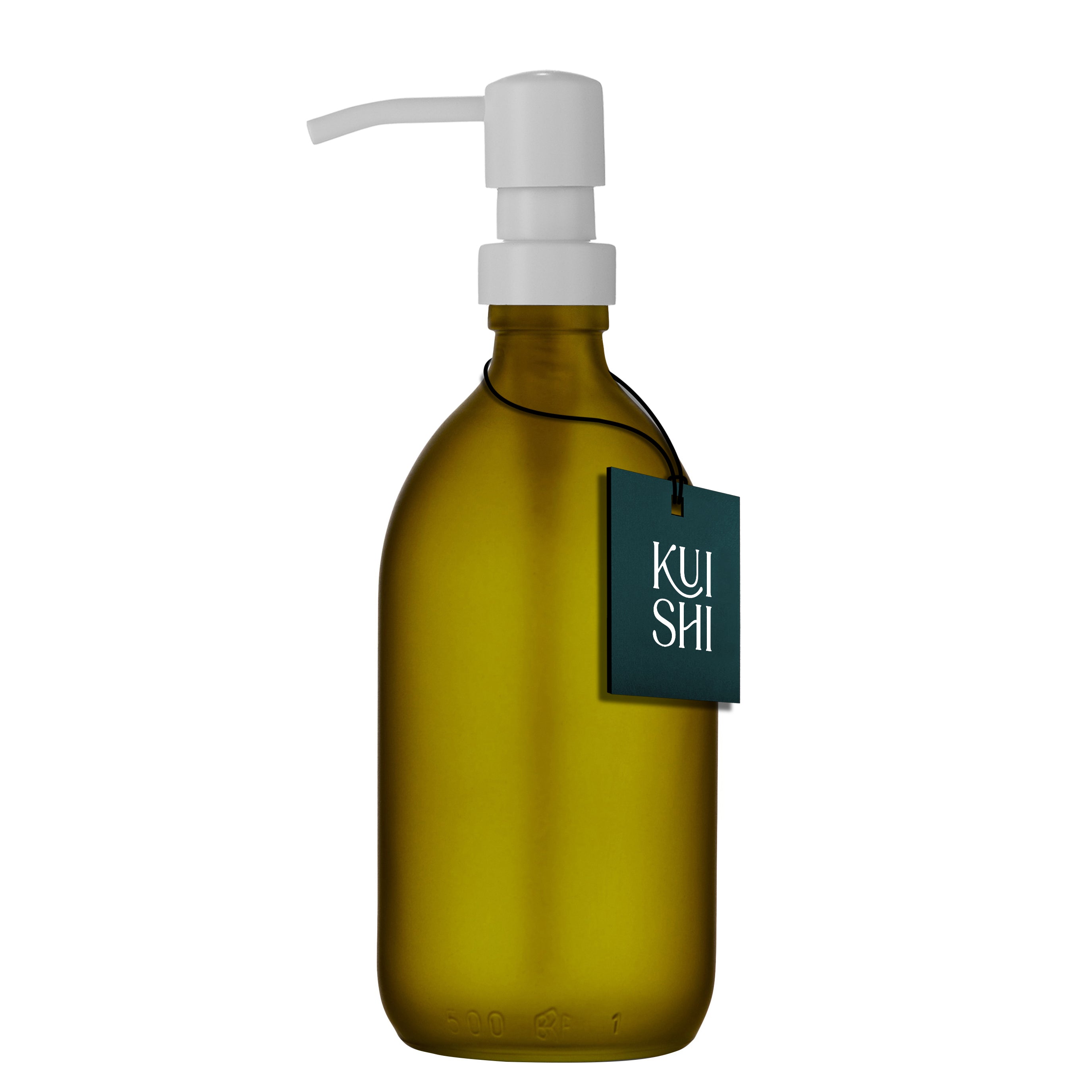 Grüner Seifenspender mit Edelstahlpumpe