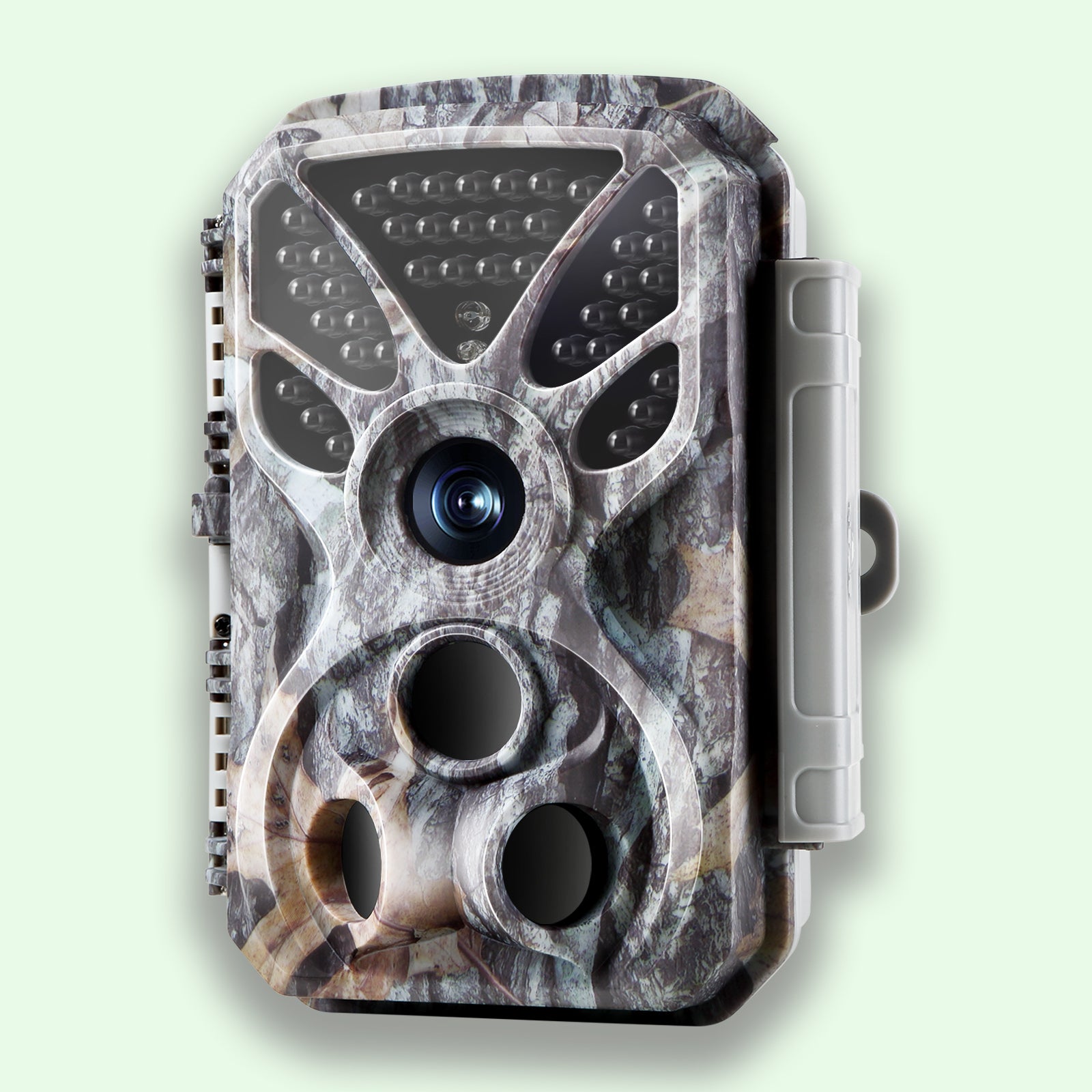Wildkamera 32MP Foto 4K 2160P Full HD Video mit Audio und Bewegungsmelder Nachtsicht max. Entfernung bis zu 100ft, 0,1s Auslösegeschwindigkeit, Wasserdicht IP66 | T326