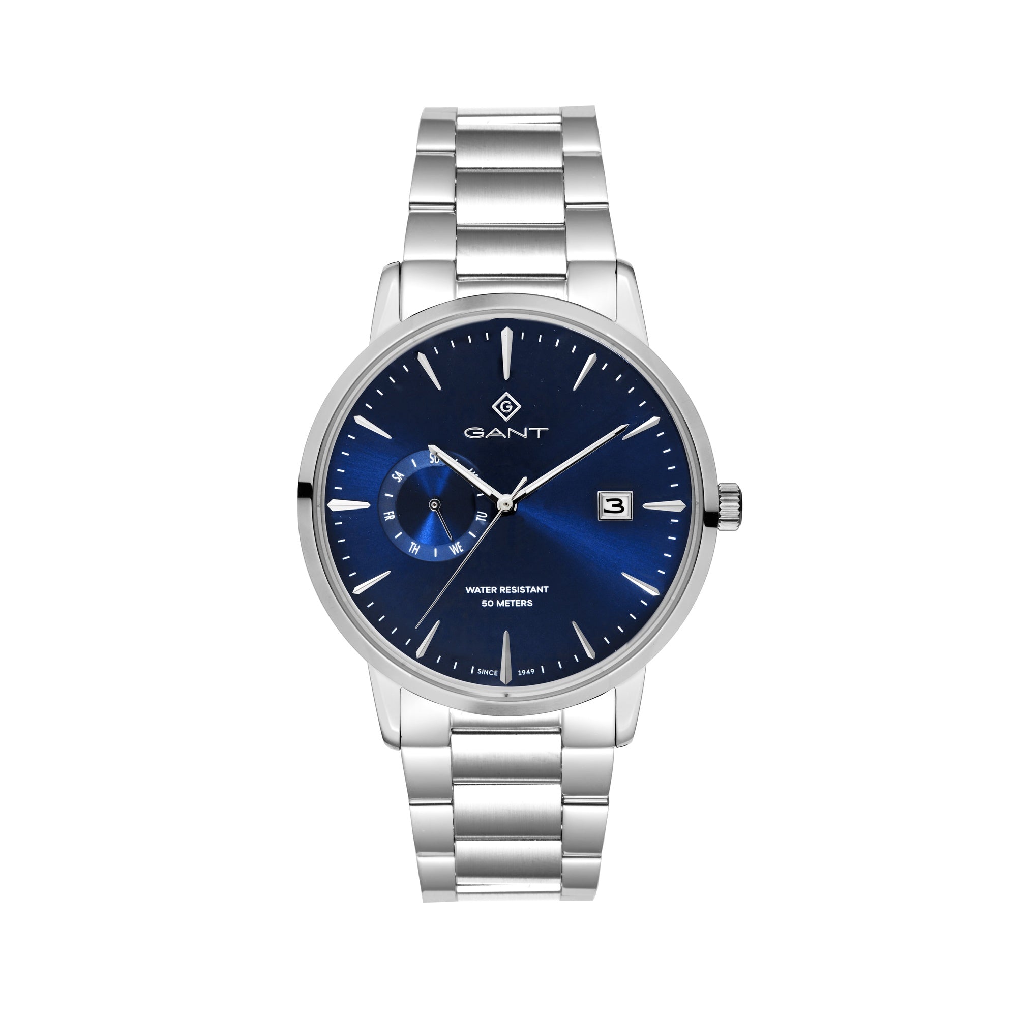 East Hill, 43mm, silber/blau