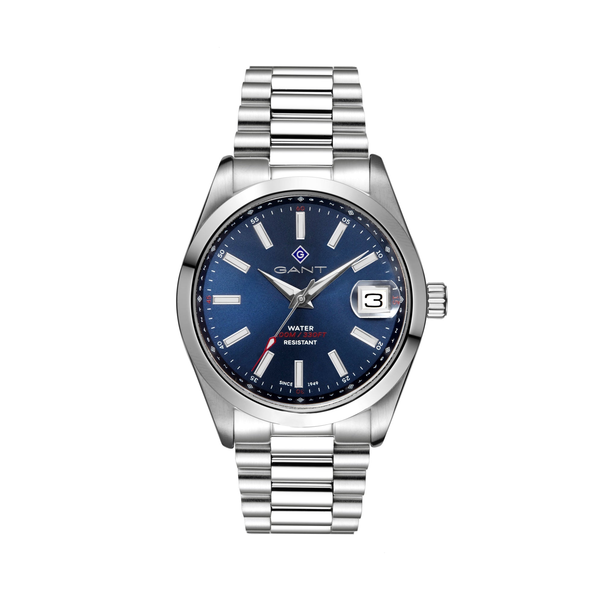 Eastham, 42mm, silber/blau