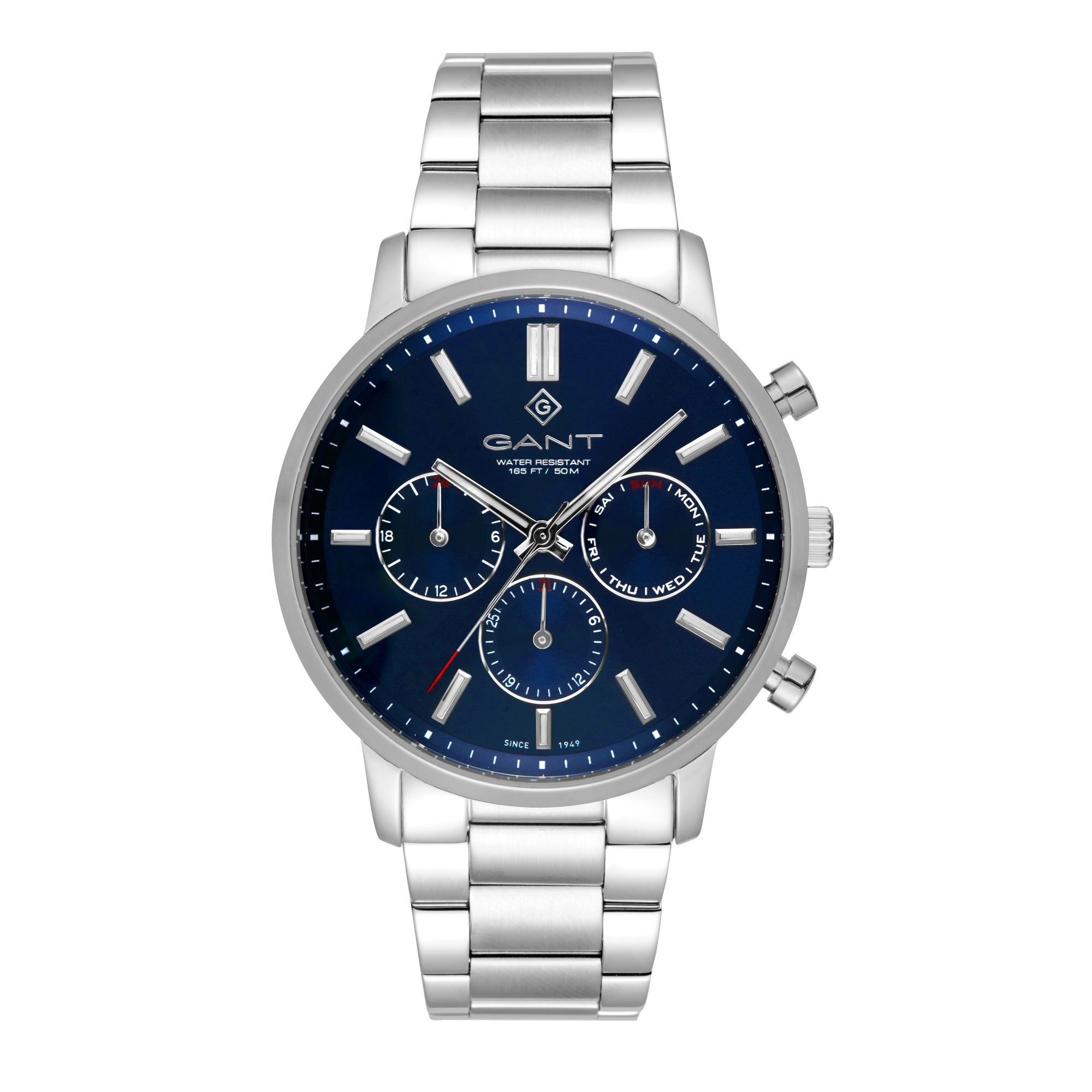 Easthill Day-Date, 42,5mm, silber/blau