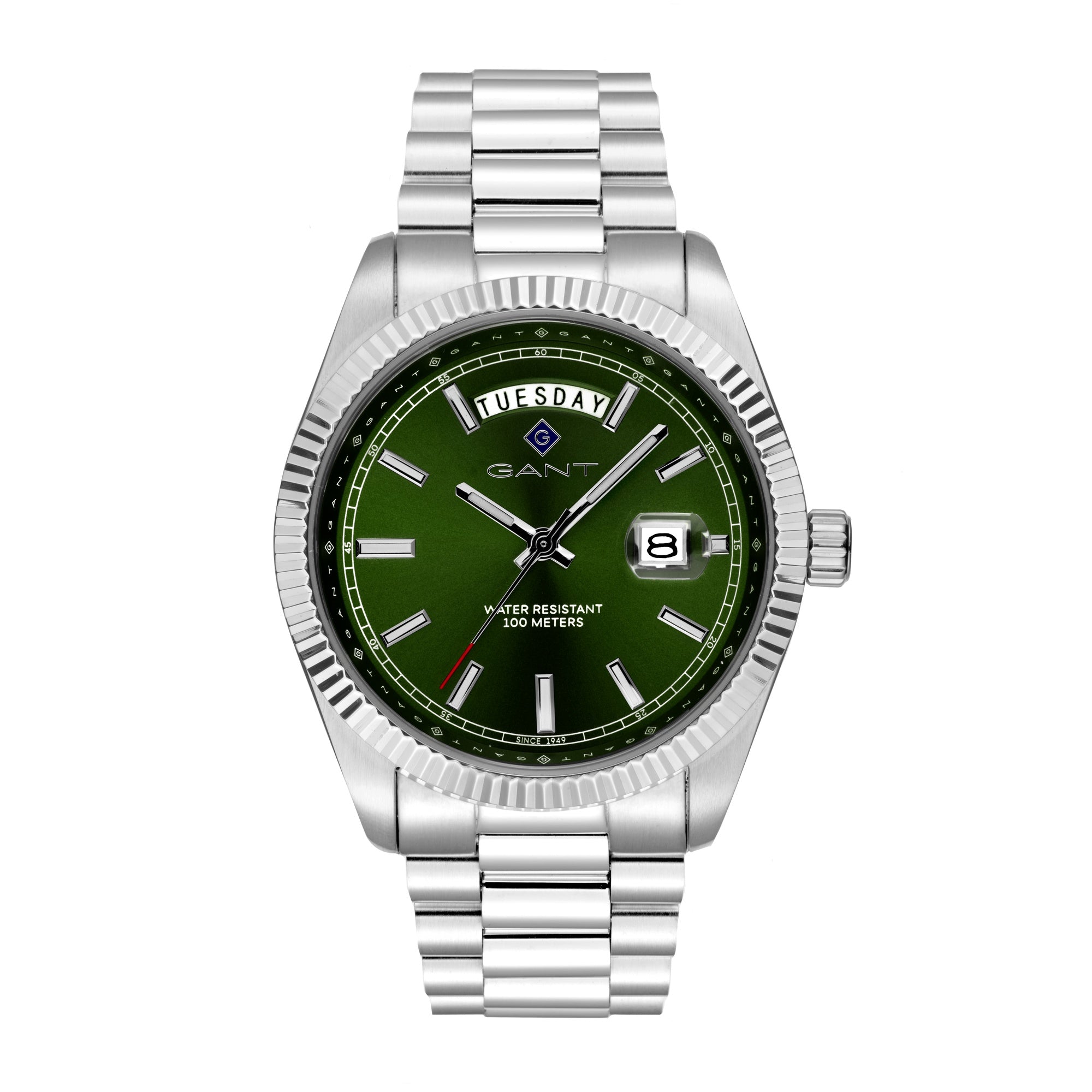 Fairfax, 41mm, silber/grün