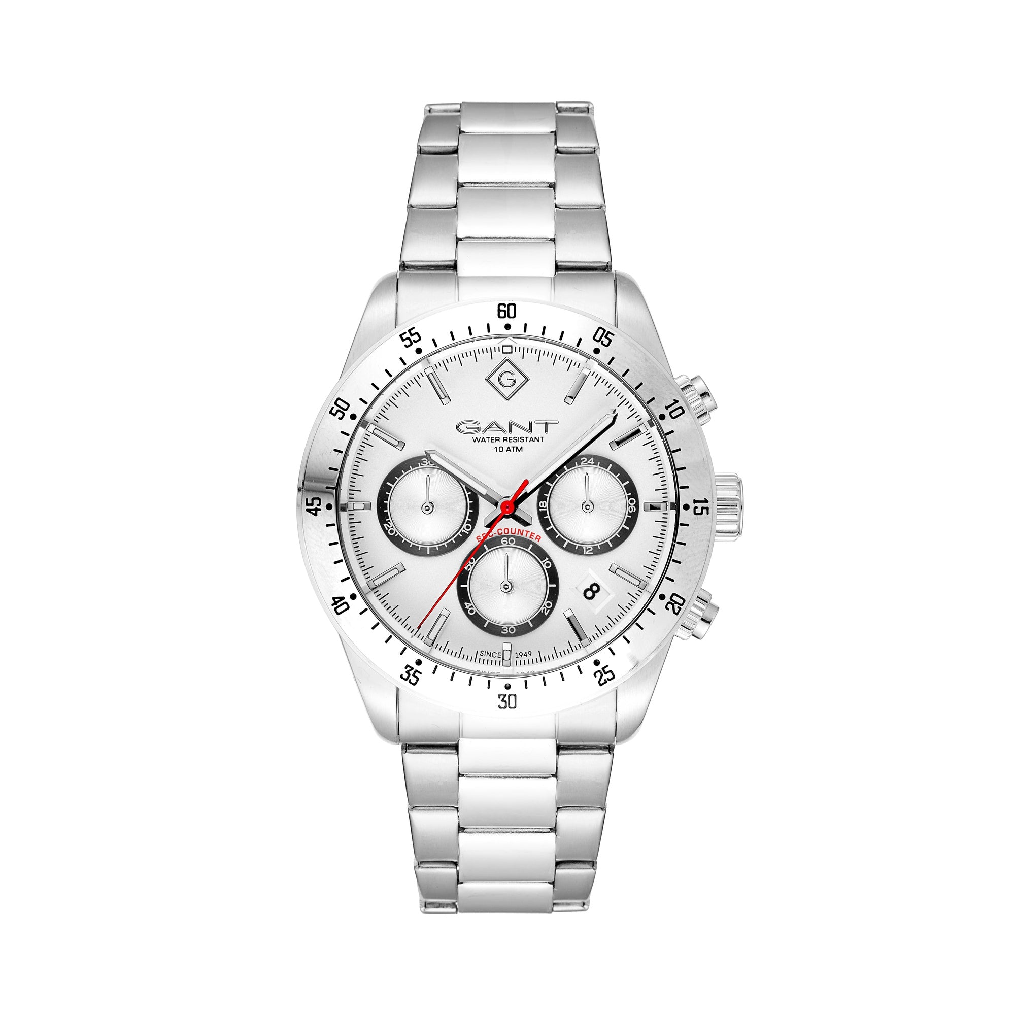 Greenfield, 41mm, silber/weiß