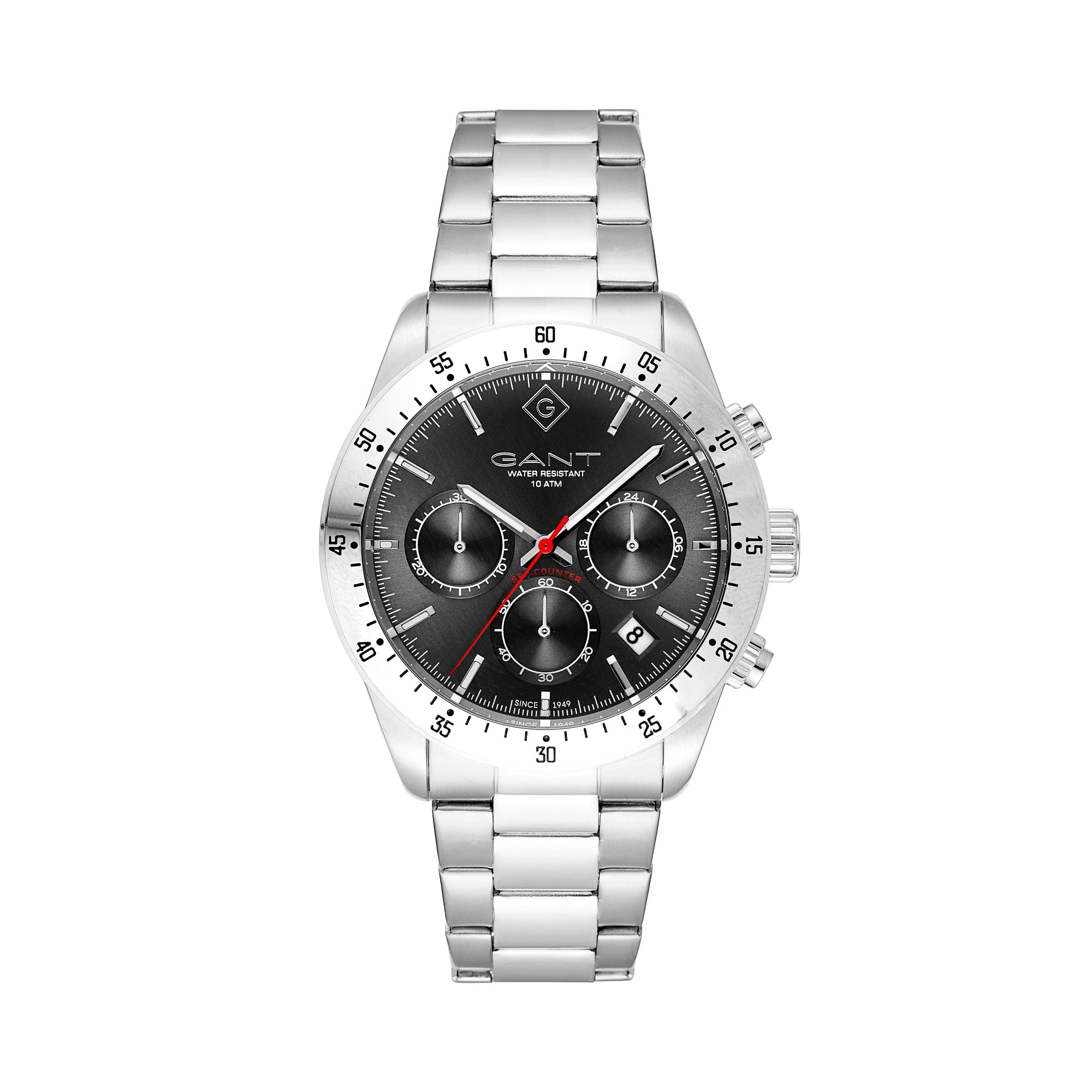 Greenfield, 41mm, silber/schwarz