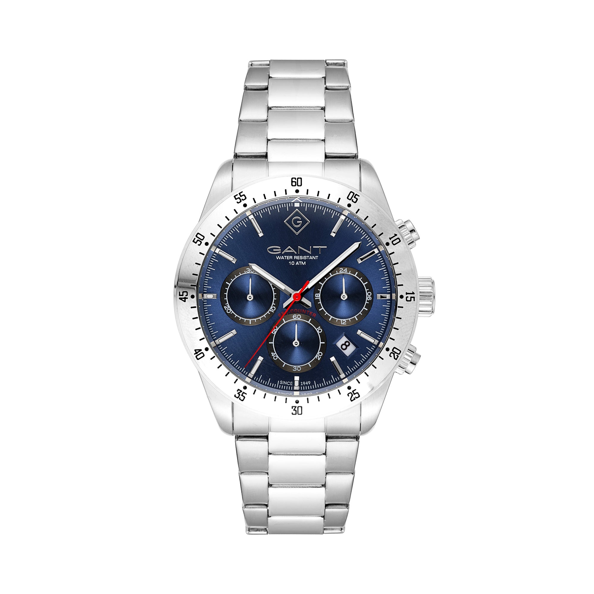 Greenfield, 41mm, silber/blau