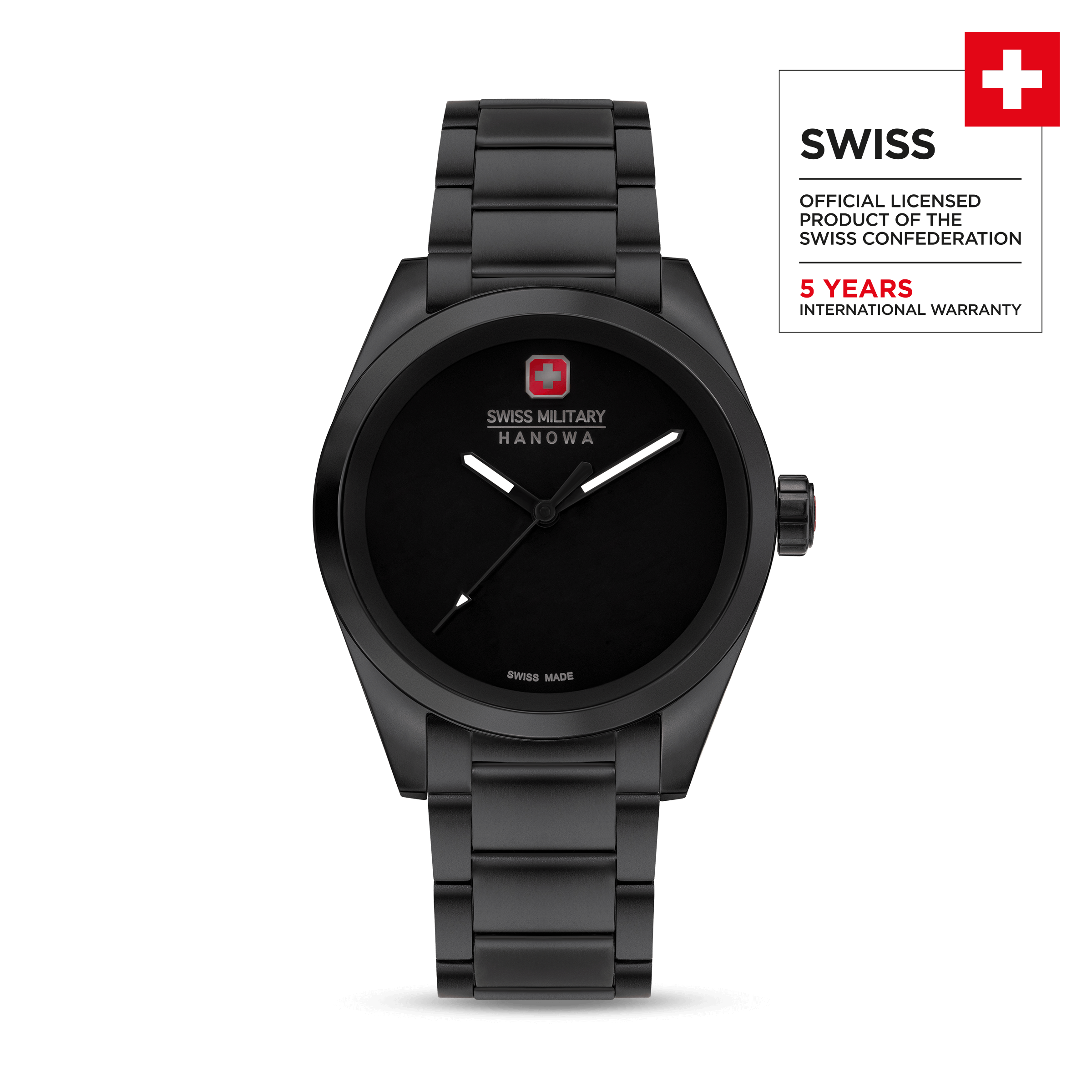 DARK MATTER 40mm Schwarz Edelstahl - Swiss Made - Herrenuhr